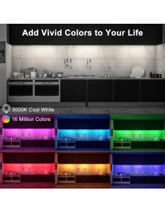 Luces LED RGB Maylit 3 Pcs 30 cm Bajo Gabinete Multicolor 2