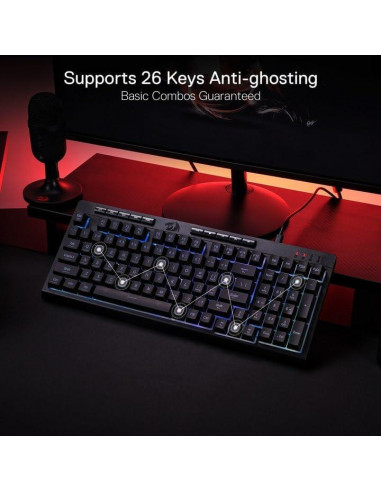 Teclado Gaming Redragon K515 Shiva RGB 98 Teclas Con Cable