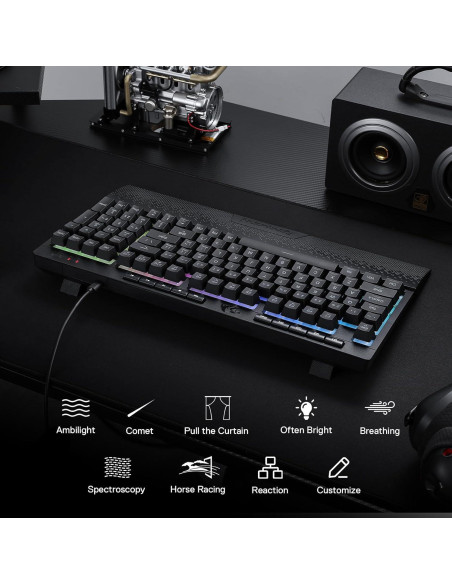 Teclado Gaming Redragon K515 Shiva RGB 98 Teclas Con Cable Teclado Gaming Redragon K515 Shiva RGB 98 Teclas Con Cable