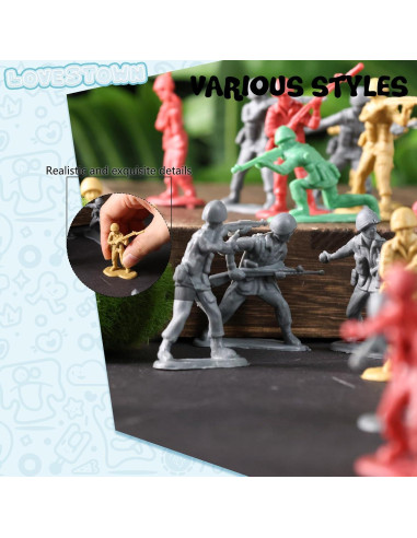 Figuras de Acción Soldados LOVESTOWN 120PCS Plástico 5cm