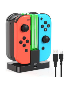 Base de Carga Fyoung para Switch OLED y Joy Cons - Negro