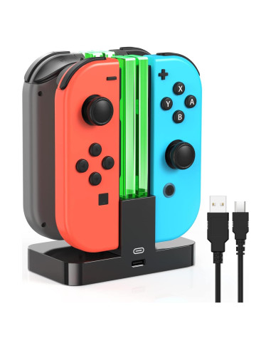 Base de Carga Fyoung para Switch OLED y Joy Cons - Negro