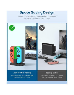 Base de Carga Fyoung para Switch OLED y Joy Cons - Negro 2