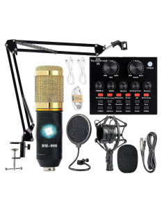 Paquete de Podcast BM-800 con Interfaz de Audio AM100-V8