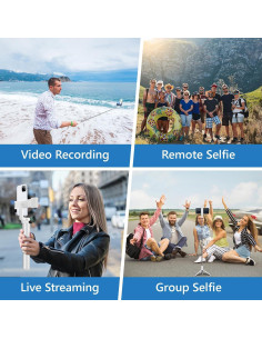 Trípode Selfie Bollove Retráctil 101.6 cm con Luz y Control Remoto 2