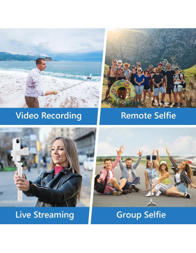 Trípode Selfie Bollove Retráctil 101.6 cm con Luz y Control Remoto