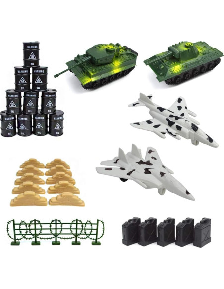 Conjunto de Soldados 3 Nutrias 250 Piezas con Accesorios