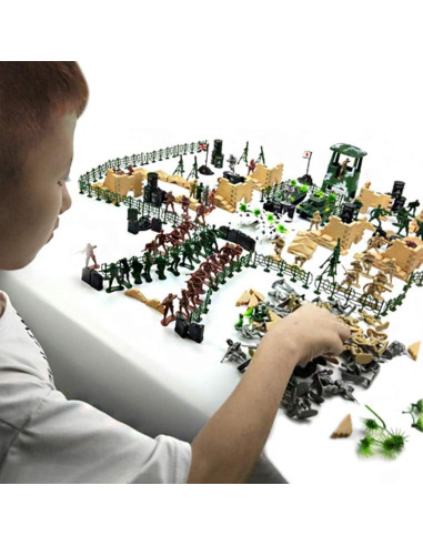 Conjunto de Soldados 3 Nutrias 250 Piezas con Accesorios