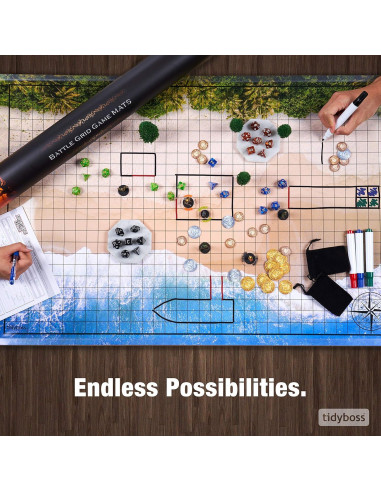 Tapete D&D TidyBoss Doble Cara 61x91 cm + Accesorios