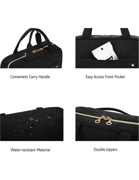 BAGSMART Bolsa de Aseo Grande Organizador de Viaje Negro