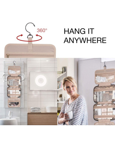 BAGSMART Bolsa de Aseo Grande Organizador de Viaje Negro