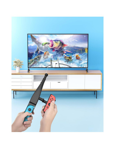 Caña de Pesca MENEEA para Nintendo Switch y Switch OLED