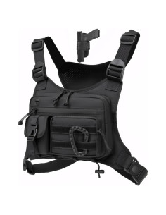 Bolsa de Pecho Táctica Muserise Negra para Correr y Ciclismo