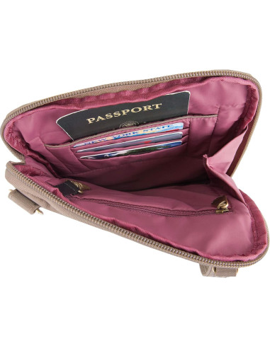 Bolso Antirrobo Travelon Pouch Sable 17.8x21.6cm