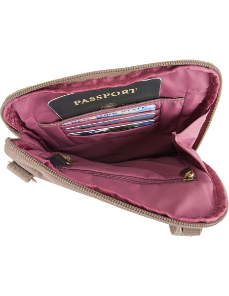 Bolso Antirrobo Travelon Pouch Sable 17.8x21.6cm