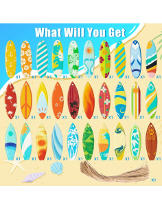 Adornos de Madera Colgantes Haooryx - 31 Piezas de Surf 2