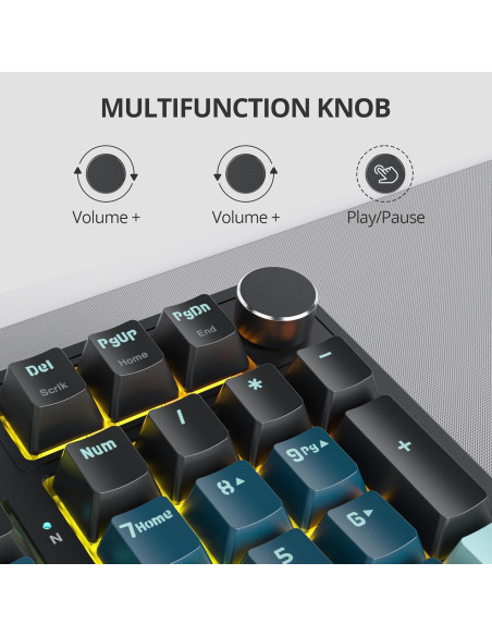 Teclado Mecánico Monster 98 Teclas RGB Intercambiable