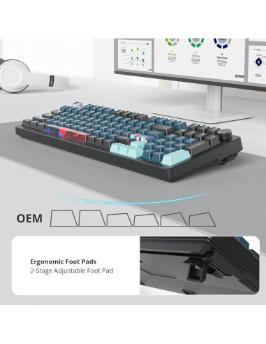 Teclado Mecánico Monster 98 Teclas RGB Intercambiable