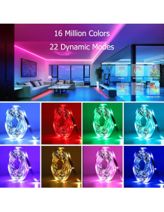 Luces LED KEELIXIN 20m RGB con Control Remoto y APP 2