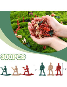 Conjunto de Soldados de Juguete 300PCS 3 Nutrias - 3 Colores 2