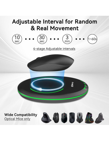 Movilizador de Mouse Giecy A10 Ultra Delgado con Temporizador