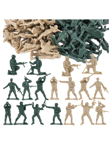 Soldados de Juguete LOVESTOWN 100 Piezas Verde Amarillo