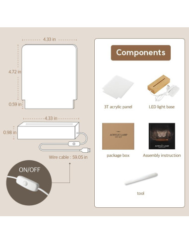 Tablero de Mensajes LED Personalizado Clma 14.99x17.97cm
