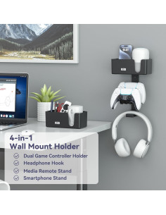 Soporte para Auriculares KDD 4 en 1 con Almacenamiento 2