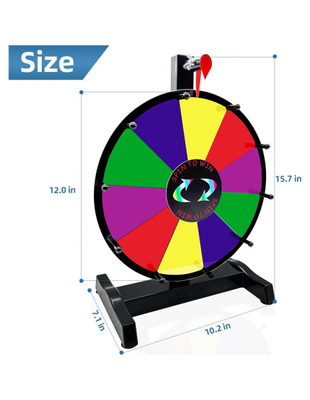 Rueda de premios giratoria SCZS 30 cm con 10 espacios