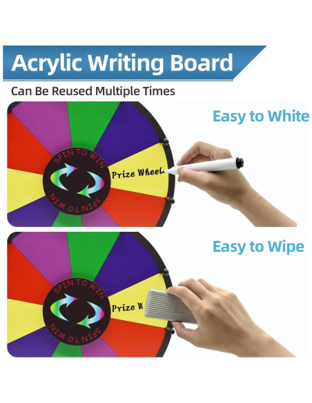 Rueda de premios giratoria SCZS 30 cm con 10 espacios