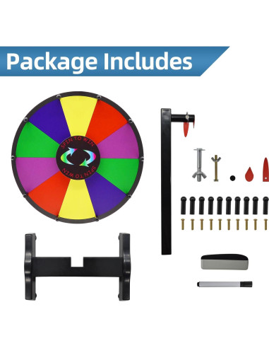 Rueda de premios giratoria SCZS 30 cm con 10 espacios