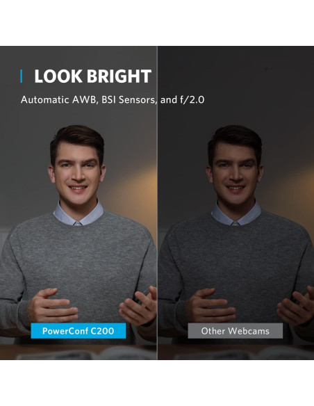 Cámara Web Anker PowerConf C200 2K con Micrófonos AI