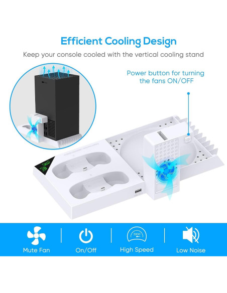 Estación de Carga YUANHOT para Xbox Series X con Enfriamiento