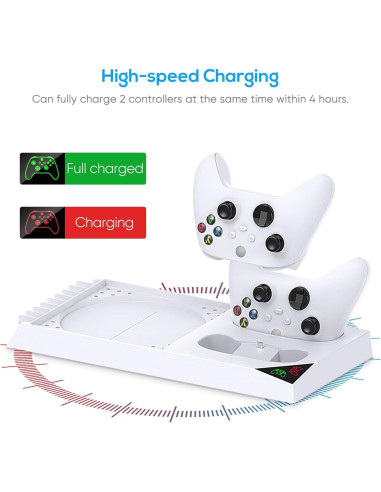 Estación de Carga YUANHOT para Xbox Series X con Enfriamiento