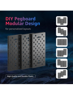 Soporte Modular para Auriculares PEGZONE 3 Piezas Negro 2