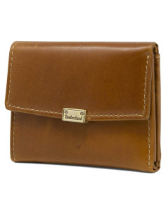 Cartera de cuero RFID Timberland para mujer Cognac