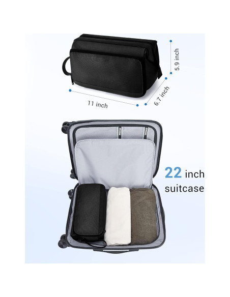 BAGSMART Neceser de Aseo Hombre Negro Resistente al Agua