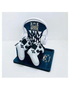 Soporte Personalizado para Controlador y Auriculares Azul