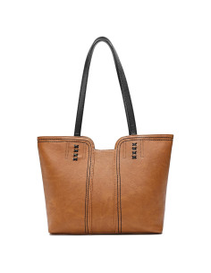 Bolso Tote Montana West Marrón Ámbar con Asa Superior