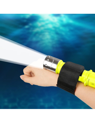 Linterna de Buceo HECLOUD IPX8 Recargable 3 Modos LED