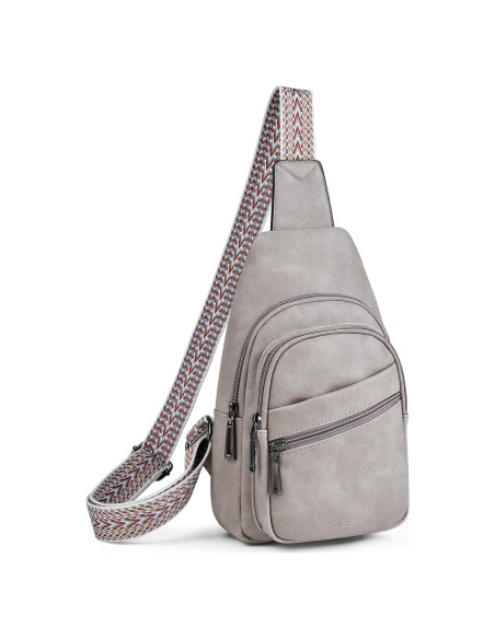 Bolsa Sling Bandolera Mroede Gris 8,89x26,67x15,24 cm Bolsa Sling Bandolera Mroede Gris 8,89x26,67x15,24 cm