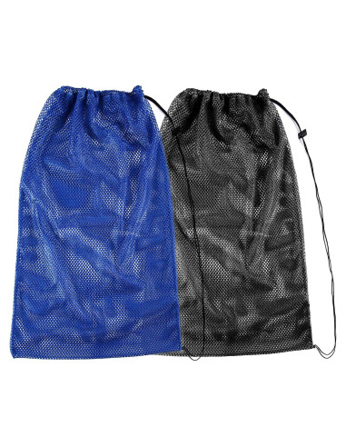 2 Bolsas de Malla para Snorkel Yizerel 69x46cm Negro y Azul