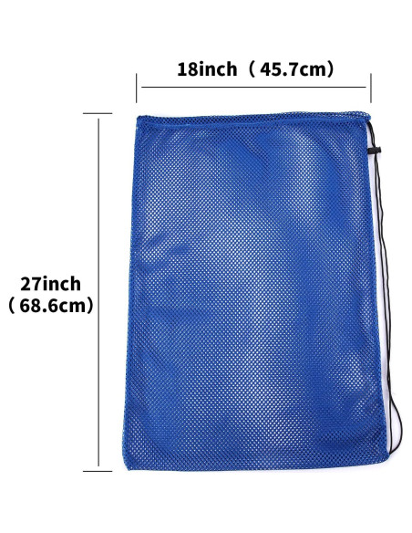2 Bolsas de Malla para Snorkel Yizerel 69x46cm Negro y Azul