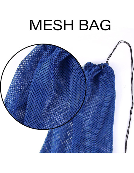 2 Bolsas de Malla para Snorkel Yizerel 69x46cm Negro y Azul