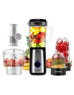 Licuadora 5 en 1 Sangcon 350W con 2 Velocidades y Accesorios