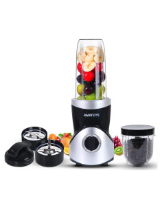 Batidora Personal Amateys 350W con Cuchillas y 2 Botellas 710/295ml