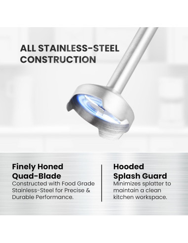 Mezclador de Inmersión Elite Gourmet EHB1062 500W Turbo