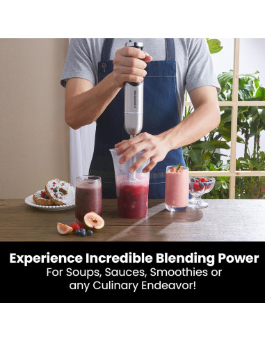 Mezclador de Inmersión Elite Gourmet EHB1062 500W Turbo