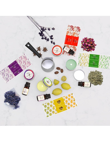 Kit Completo de Fabricación de Velas Yzoo 480g Cera Soja DIY