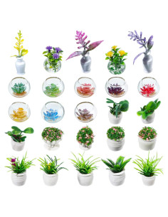 25 Plantas Artificiales en Macetas Miniatura Skylety